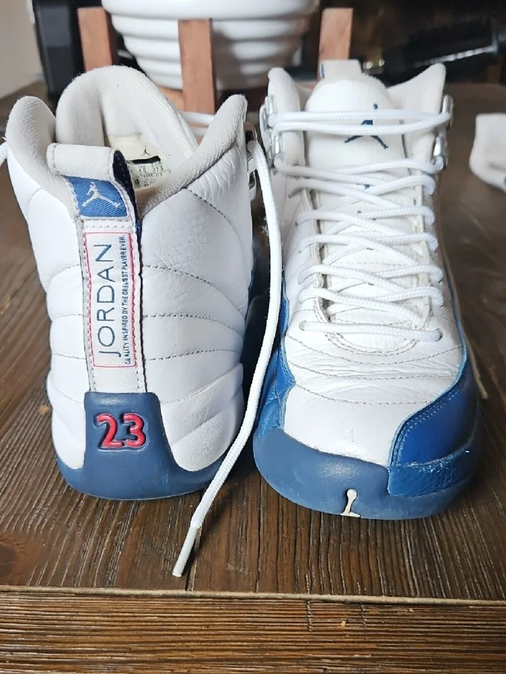 Nike Air Jordan 12 Retro Men’s Shoes - White & Blue